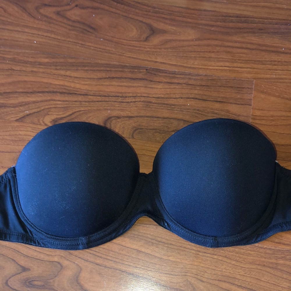 32C black strapless pushup bra